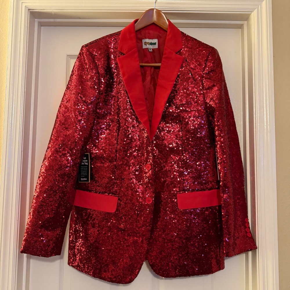 🆕🆕 Tipsy Elves Men’s Red Sequin All Over NWT Size 46
